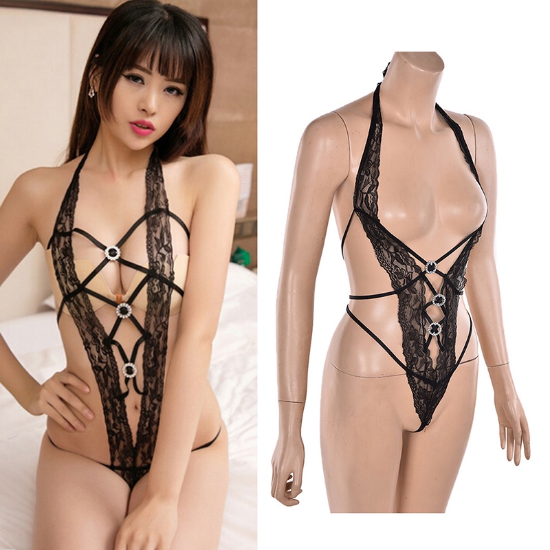 Bộ Đồ Ngủ Liền Thân Phối Ren Quyến Rũ Cho Nữ