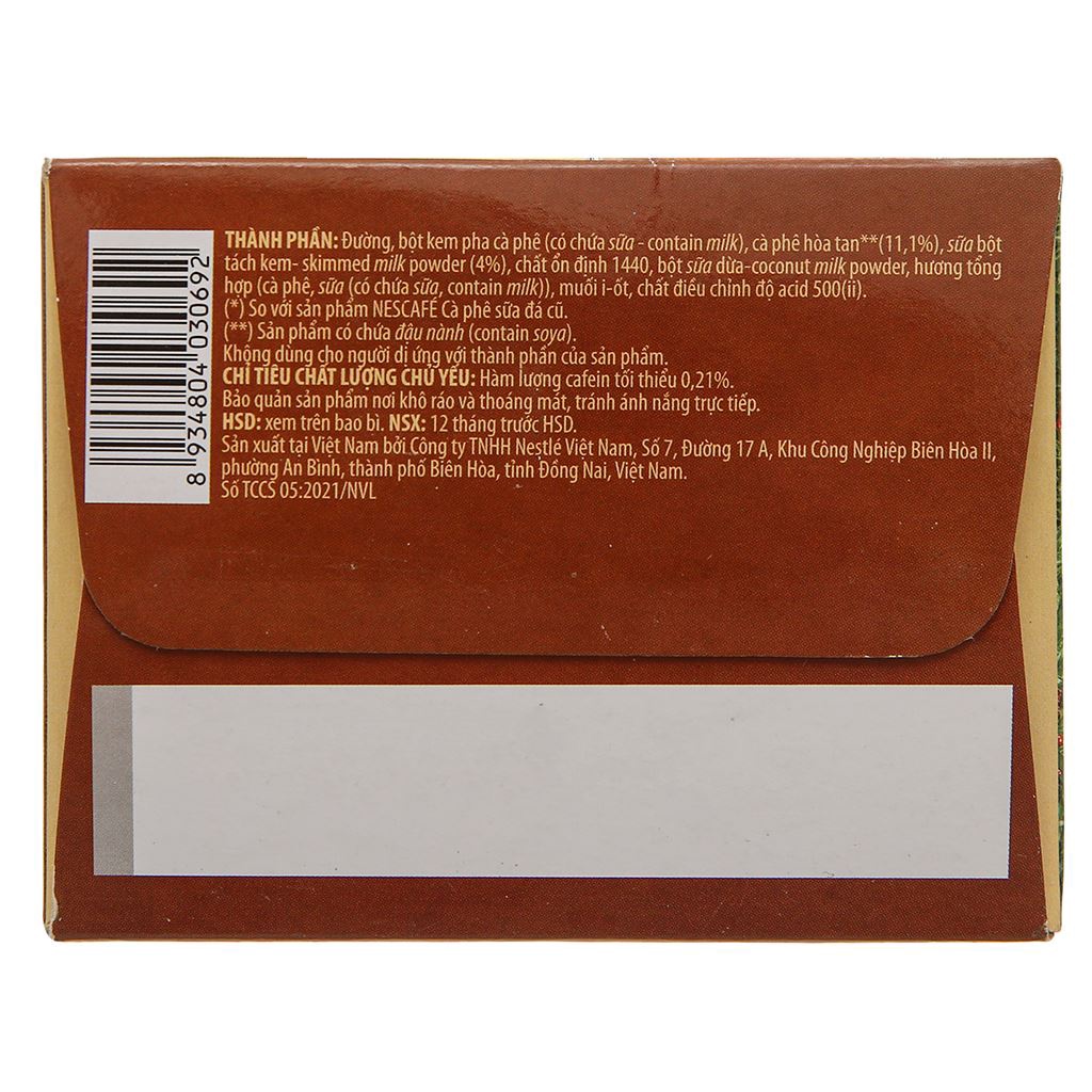 Combo 5 hộp Cà phê hòa tan NESCAFÉ cà phê sữa đá  / Cafe hòa tan NESCAFE cà phê sữa đá 240g