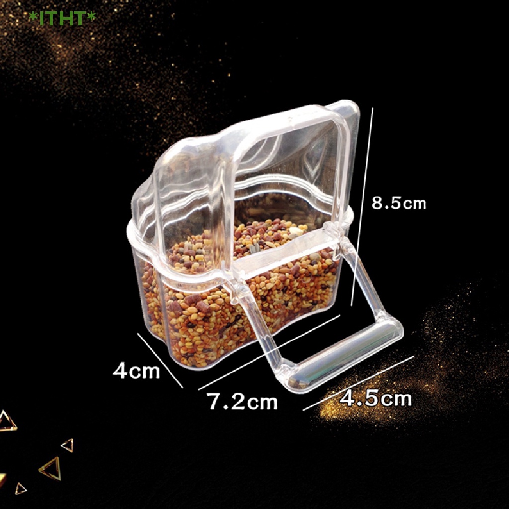 Hộp Đựng Thức Ăn / Nước Uống Bằng Nhựa Trong Suốt Dành Cho Chim Vẹt Mới