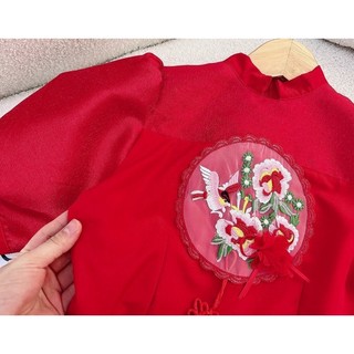 (AD02 SHOP NÀNG BÉO BIGSIZE 50KG ĐẾN 90KG) Đầm cách tân tầng mặc Tết
