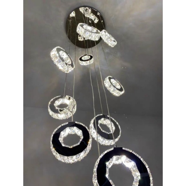 Ảnh thật -  Đèn thả phale thông tầng, đèn trần trang trí, đèn thông tầng, đèn trang trí, đèn decor ánh sáng HTK 031
