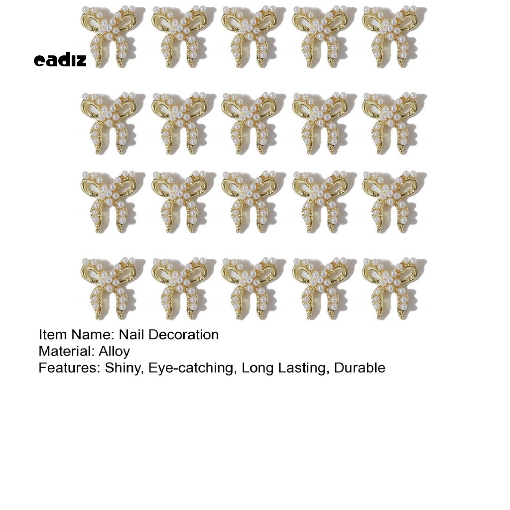 Bộ 20 Phụ Kiện Nơ 3D Trang Trí Móng Tay Xinh Xắn