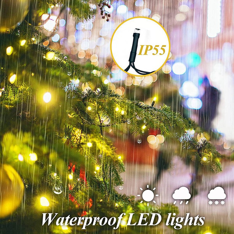 Đèn cây thông Noel 400 LED Đèn Giáng sinh với chức năng bộ nhớ 6.6FT X 16 Phích cắm màu trắng của Hoa Kỳ