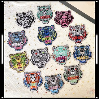 ♚ sticker ủi thêu hình đầu hổ nhiều màu sắc thời trang ♚ 1 sticker ủi thêu hình huy hiệu