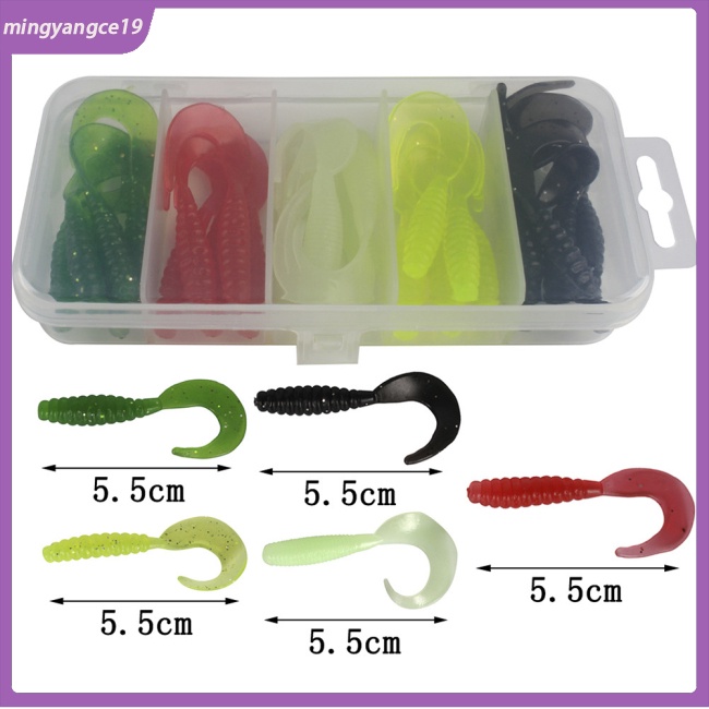 Mồi Giun Giả Câu Cá 5 Màu 5.5cm ~ 7cm