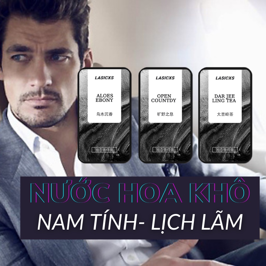 Nước hoa khô nam Lasicxs trắng nam tính, lịch lãm, lưu hương NH02