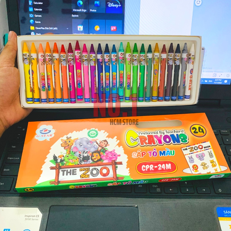 Hộp 24 Màu Sáp Tô Gstar CPR24 ( Mẫu Mới )