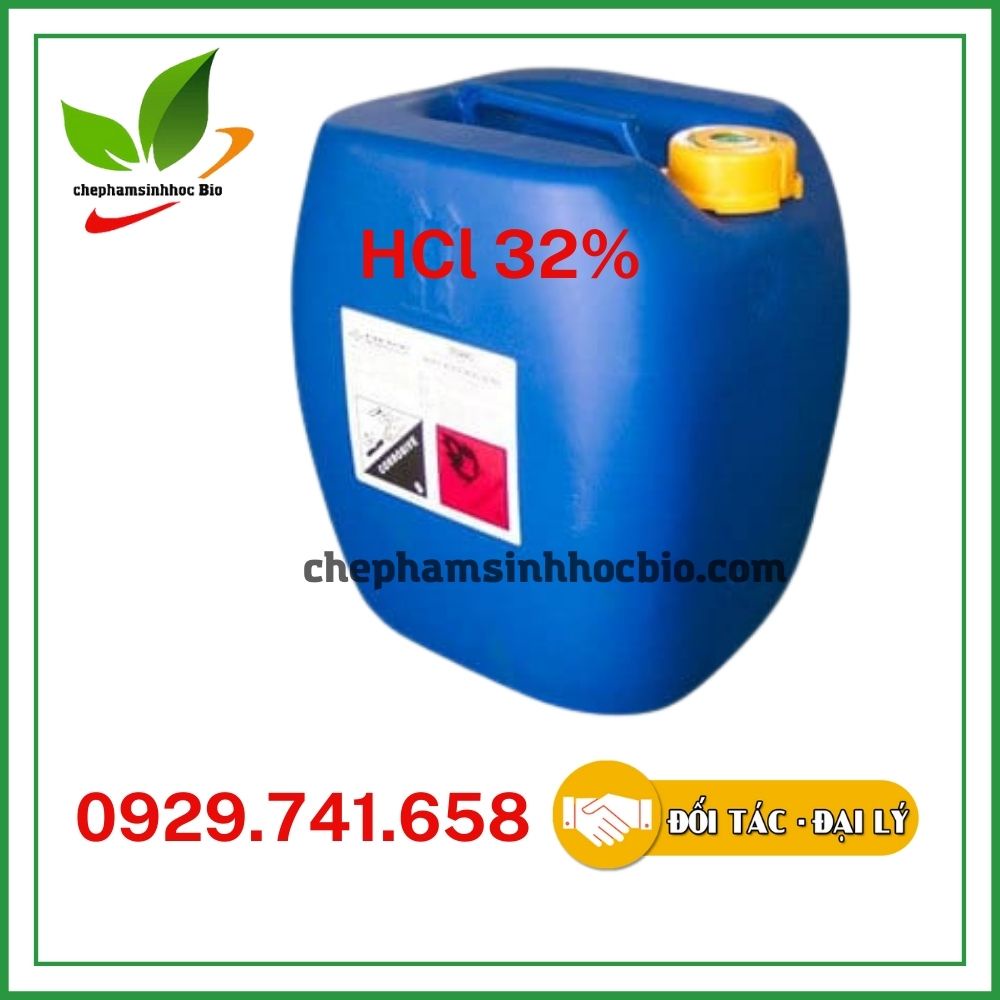HCL 32% xử lý nước hồ bơi, can 30kg