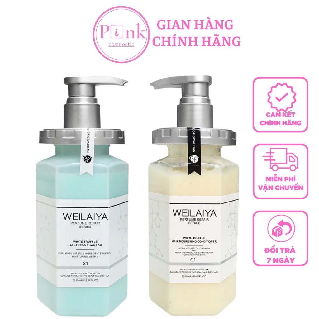 Bộ Dầu Gội WEILAIYA Phục Hồi Đa Tầng Nấm Truffle 450ml