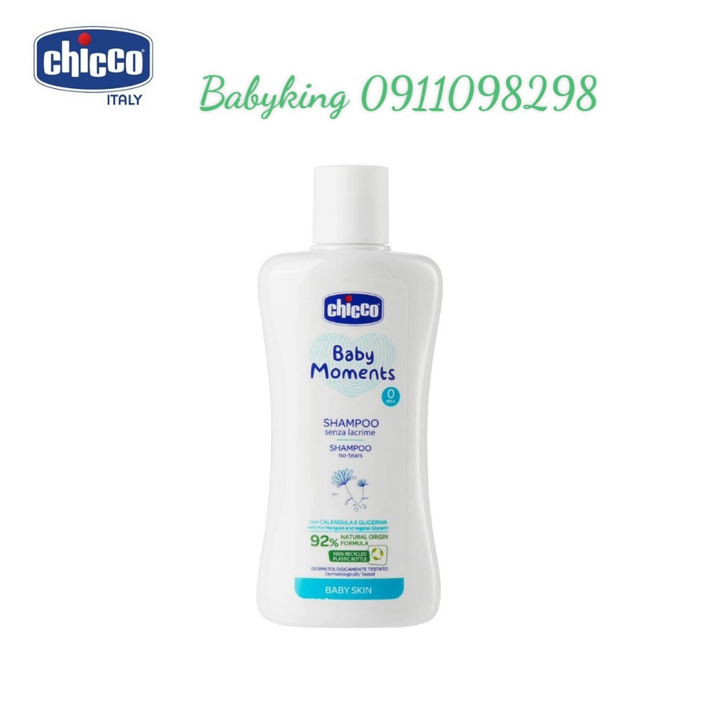 Sữa Tắm Và Gội Dưỡng Ẩm Chống Rôm Sẩy Chicco Chiết Xuất Hoa Cúc 200ml
