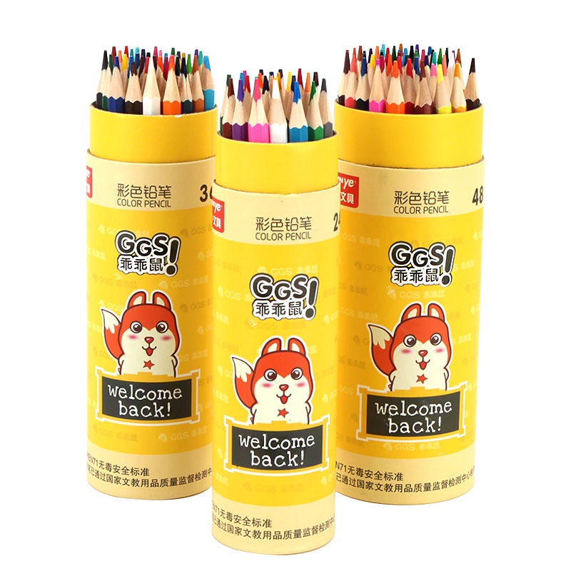 Bộ Bút Chì Màu 6 Màu 36 Màu 48 Màu Không Phai Dành Cho Học Sinh Tiểu Học