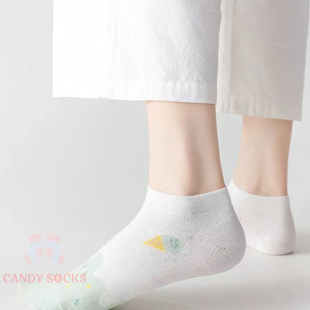 Tất nữ vớ nữ cổ thấp, Set 5 đôi tất nữ phong cách Hàn Quốc, co dãn 4 chiều, chất liệu cotton Hàn cao cấp TN-228