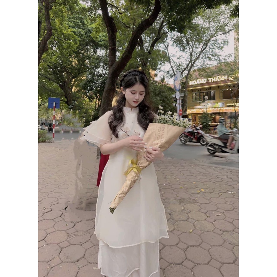 🌿 Áo dài tơ thêu, đính hoa sang chảnh, hotrend Tết 2023🌿 Anna_Quach