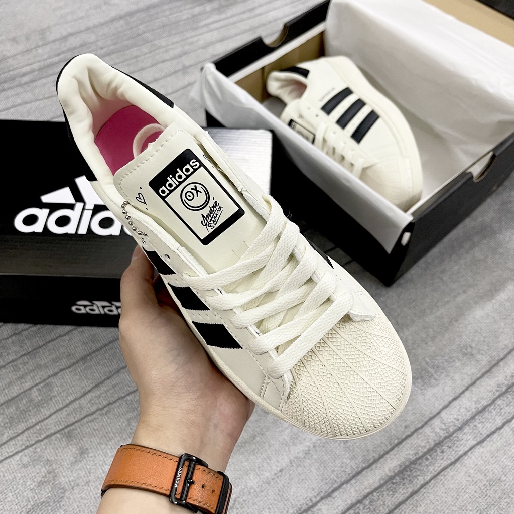 Giày thể thao Adidas Superstar X André Saraiva 'Cream' hot trend 2022_Sneaker Sò kem XO_ Full size_Hàng 1;1