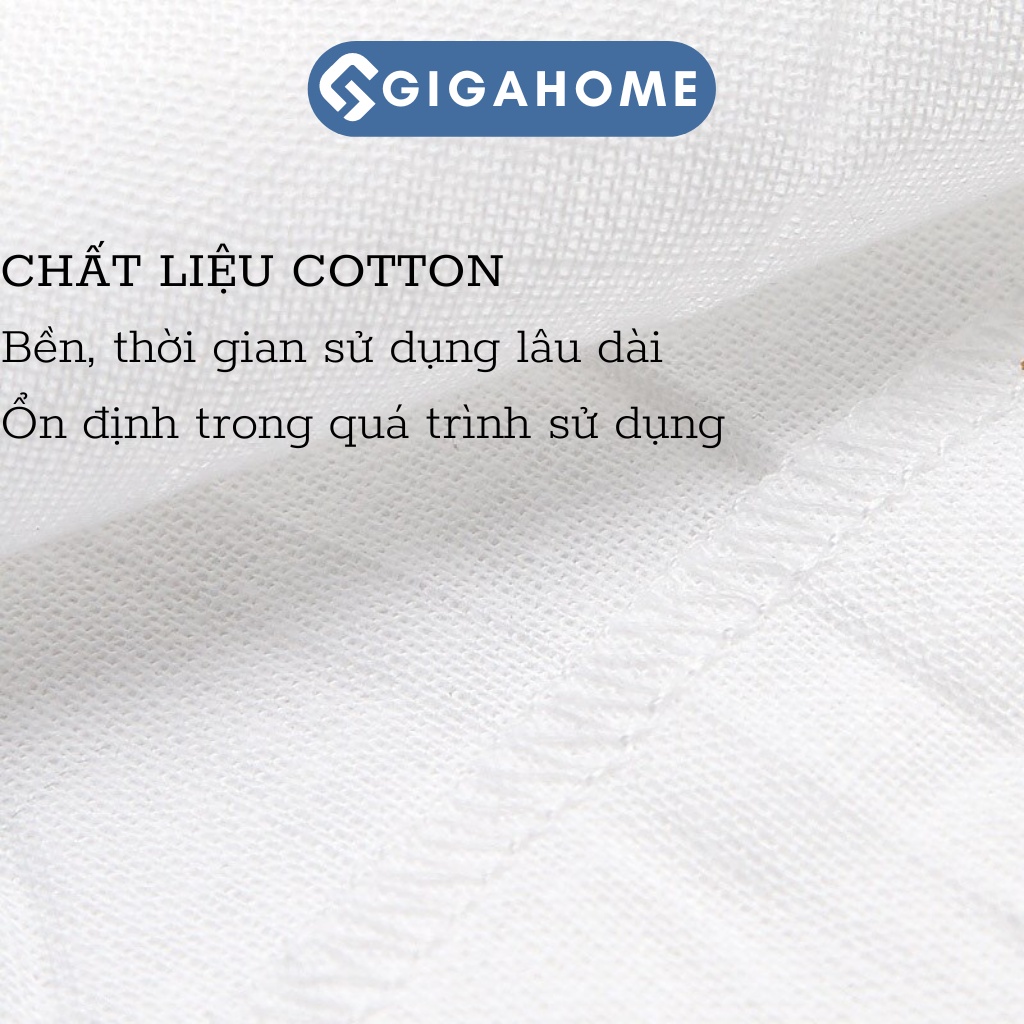 Khăn Vải Cotton Hấp Bánh Bao, Màn Thầu 32cm GIGAHOME Lau Chùi Kính Tiện Dụng 11090