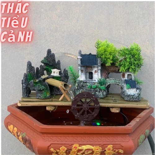 Thác Nước Tiểu Cảnh Nhân Tạo Đẹp Trang Trí Nhà Cửa