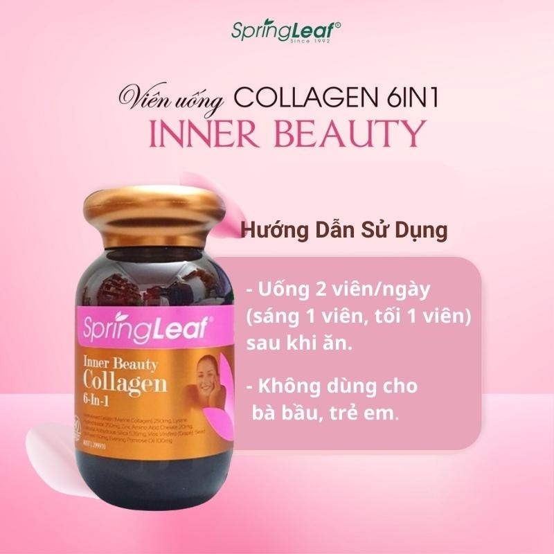 Viên collagen Spring Leaf Inner Beauty collagen 6-in-1 Advanced chính hãng Úc 90v / 180v chống lão hóa đẹp da | BigBuy360 - bigbuy360.vn