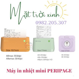 {hàng sẵn}Máy in nhiệt mini PERIPAGE A9 A9s A9pro A9max🎁 tặng ốp chính hãng💚 MẶT TRỜI XINH ☀️  ko