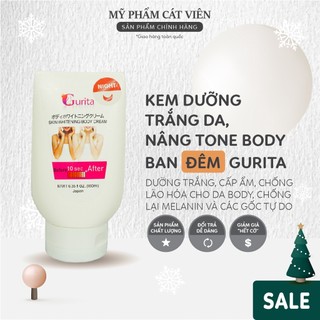 Kem dưỡng trắng da toàn thân, cấp ẩm sâu, nâng tone da, che khuyết điểm Gurita Nhật Bản - Kem đêm dành cho mọi loại da