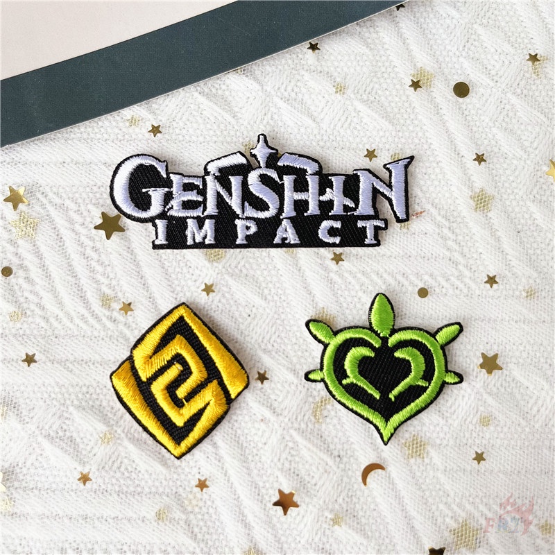 ♥ Sticker Ủi Thêu Hình Game Phiêu Lưu ♥ 1 Miếng Dán Ủi Quần Áo Hình Bảy Nguyên Tố