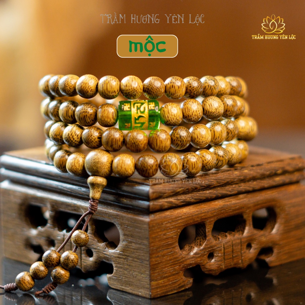 Vòng Tay Trầm Hương 108 Hạt Mix Omani Trầm Hương Yên Lộc THYL021