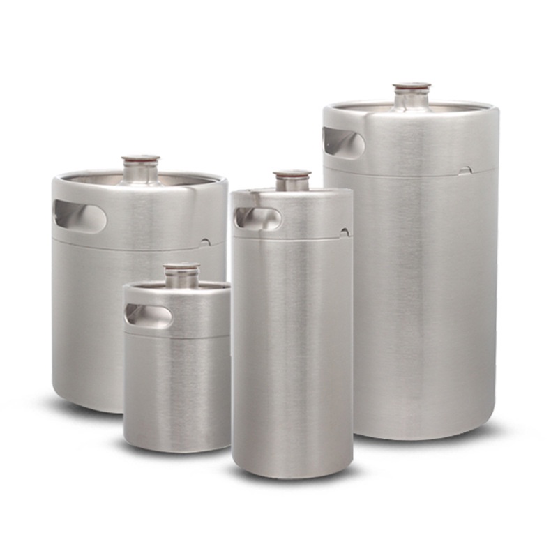 Vỏ Mini Keg Beer Inox 304 5L kèm nắp