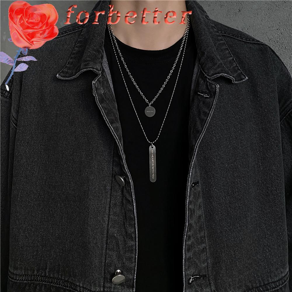 Vòng cổ mặt thẻ tròn in chữ phong cách hip hop thời trang cho nữ