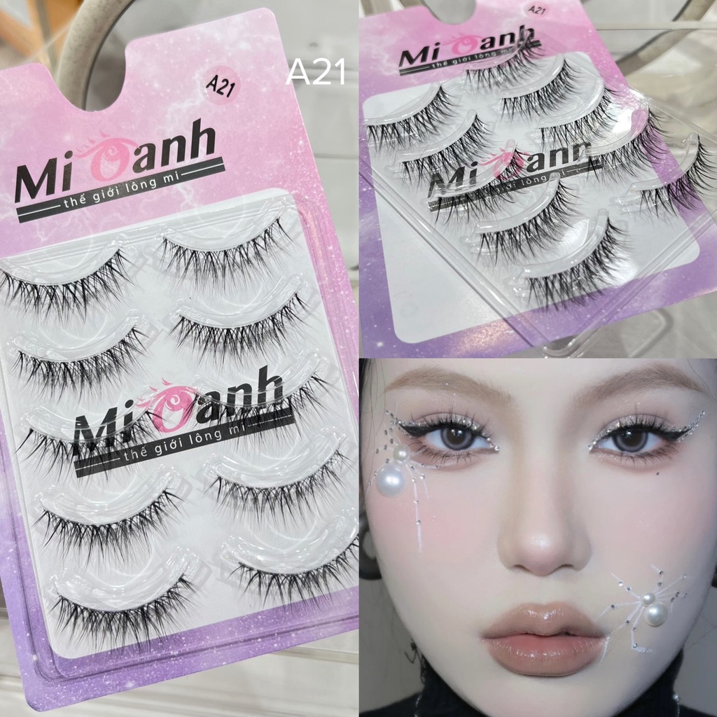 A21 LÔNG MI GÂN TRONG 5 CẶP MI OANH SIÊU TỰ NHIÊN