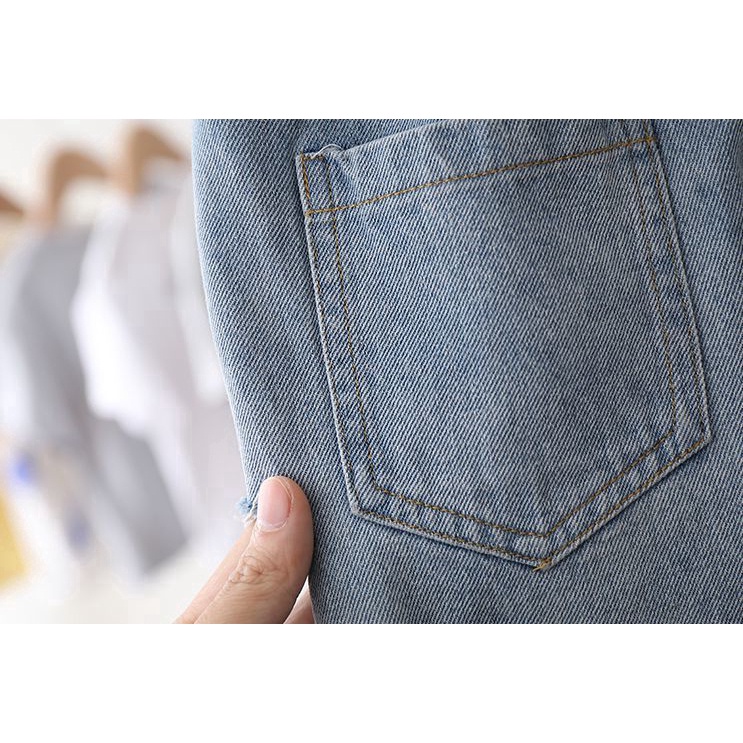 ❣❒☼Quần Short denim Rách Mùa Hè Phong Cách Cho Bé Trai