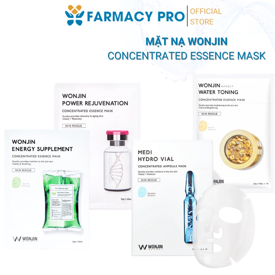 Mặt Nạ Wonjin Hàn Quốc Đa Tác Dụng Wonjin Effect Energy Supplement, Water Toning, Hydro Vial, Power Rejuvenation