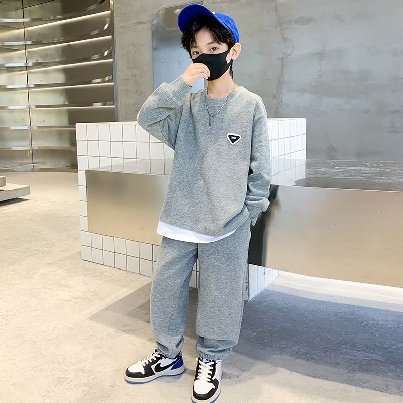 Set áo sweatshirt và quần dài BXPB dáng rộng thời trang dành cho bé trai 3-15 tuổi 110-170cm
