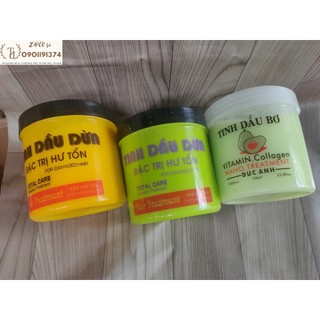 Hấp tinh dầu Đức Anh Dừa, Bơ dùng để xả tóc hạn chế hư tổn