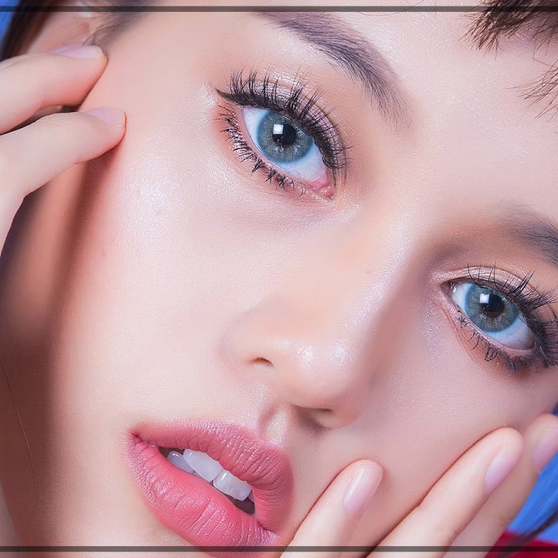 Áp Tròng NAVY BLUE 0 ĐỘ - Ẩm Cao 55% - HSD 6 Tháng Lens Xanh Không Viền Không Giãn Siêu Tây Phù Hợp Cho Mắt Nhạy Cảm