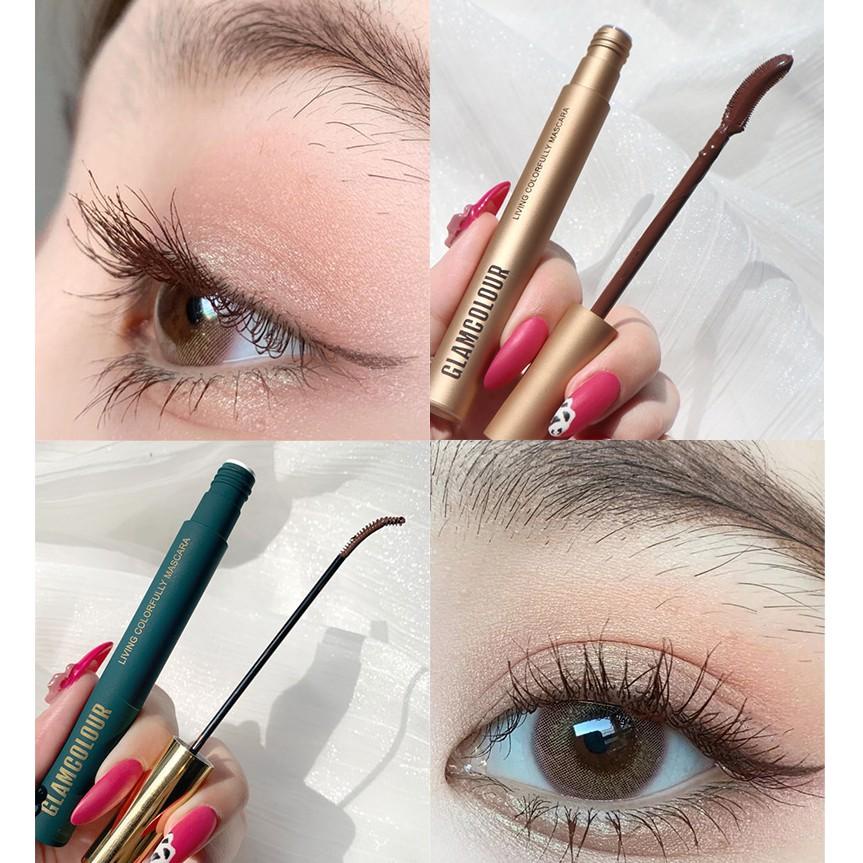 Mascara GlamColour Chống Lem đầu mảnh chải mi trên và dưới cong dày tự nhiên
