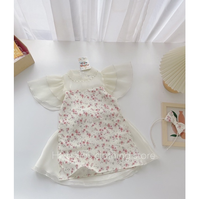 Áo dài cách tân màu đỏ bé gái - Áo dài cách tân màu vàng bé gái - Áo dài cách tân màu hồng- Áo dài cách tân màu trắng bé