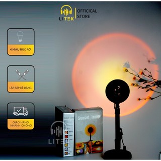 Đèn hoàng hôn 4 màu tiktok, đèn sunset rose phi hành gia, sống ảo - LITEK