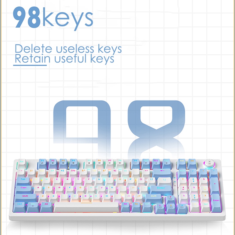 Bàn Phím Cơ Zi Boyfriend ZA98 98 Phím Có Đèn Nền