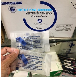 ❤[HỘP 50 CÁI] KIM CÁNH BƯỚM 23G 25G VINAHANKOOK, KIM TRUYỀN TĨNH MẠCH CÁNH BƯỚM 23G,25G VINAHANKOOK trẻ em,người lớn