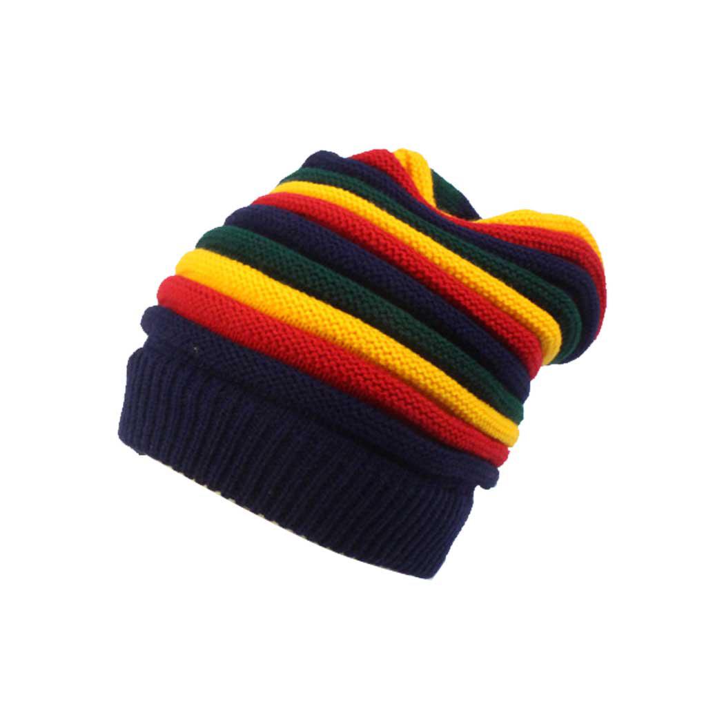 Mũ beanie Trùm Tai Giữ Ấm Thoải Mái Thoáng Khí Kẻ Sọc Nhiều Màu Sắc Dành Cho Nam Nữ Trượt Tuyết Du Lịch