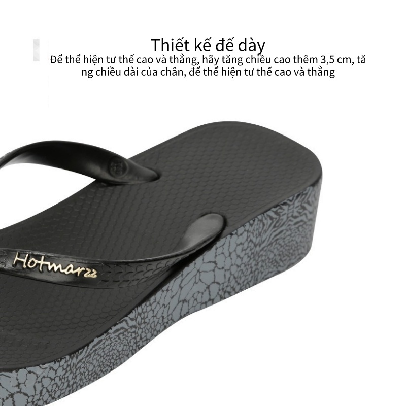 Hotmarzz Dép Xỏ Ngón dép xỏ ngón nữ đế cao 3cm  HM7053