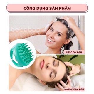 Lược Gội Đầu Massage Tóc BEBECHIC, Chất Liệu Silicone