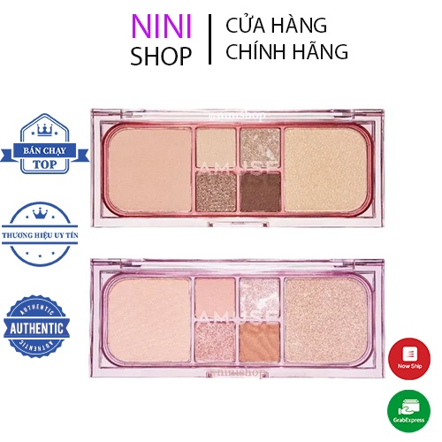 Phấn Mắt, Má Hồng Và Bắt Sáng AMUSE Vegan Face All Palette Thuần Chay - Ninishop