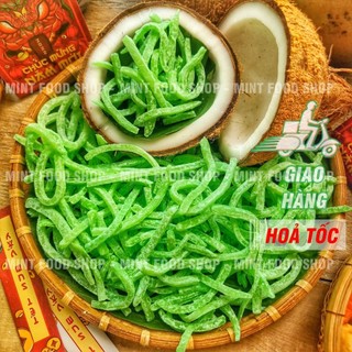 Mứt dừa non thanh điệp sợi đũa vị lá dứa - túi 1kg
