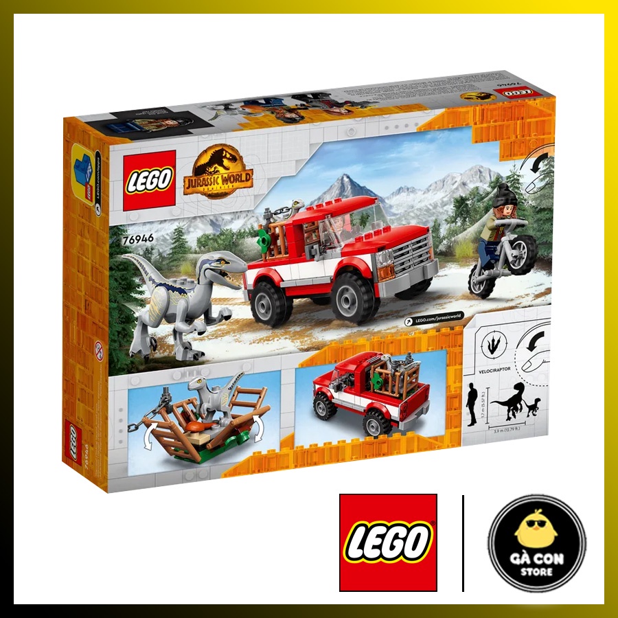 LEGO JURASSIC WORLD 76946 Truy Bắt Khủng Long Velociraptor Blue & Beta