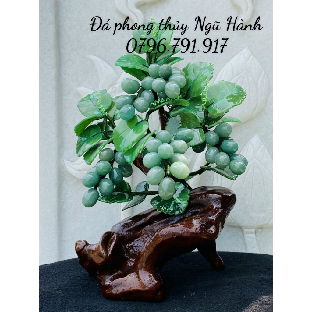 Cây nho phong thủy đá T.A - Cao 30cm, ngang 25cm
