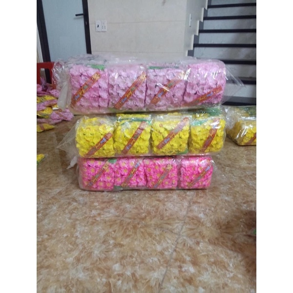 Hoa đào, Hoa mai giả trang trí tết 36 bông 1 gói