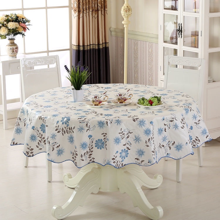 Khăn Trải Bàn Hình Tròn Chống Thấm Nước / Dầu Mỡ Cao Cấp Tiện Lợi Dễ Sử Dụng