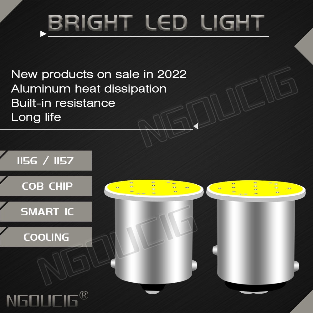 Đèn LED Tín Hiệu Phanh Xe Siêu Sáng 1156 BA15S 1157 BAY15D Dành Cho Ô Tô Xe Máy