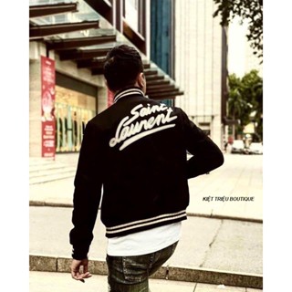 Áo khoác bomber Saint Laurent huyền thoại bản cao cấp có sẵn thu đông 2025
