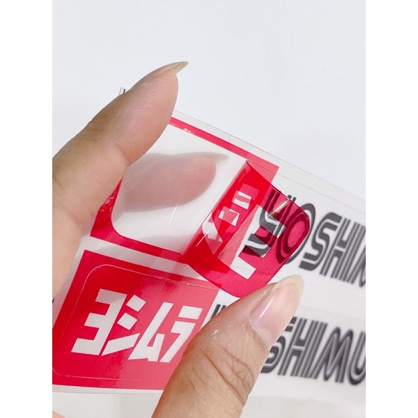 Tem dán chữ Yoshimura trong suốt siêu Hot, tổng hợp mẫu Yoshi dán trang trí xe máy oto có sẵn keo phía sau
